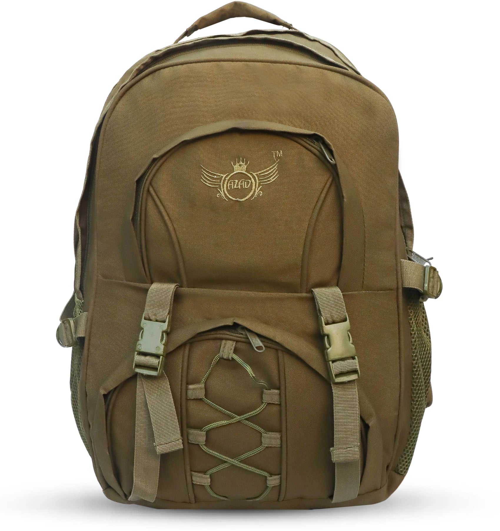 AZAD GEARS ARMY KANGAROO 70 LTR BACKPACK WITH EXTRA SPACE WITH 2 COMPARTMENTS AND 3 POCKETS FOR TREKKING AND TRAVELLING | MEN & WOMEN | ARMY LITE GREEN| FREE SIZE