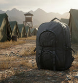 AZAD GEARS ARMY KANGAROO 70 LTR BACKPACK WITH EXTRA SPACE WITH 2 COMPARTMENTS AND 3 POCKETS FOR TREKKING AND TRAVELLING | MEN & WOMEN | ARMY BLACK| FREE SIZE