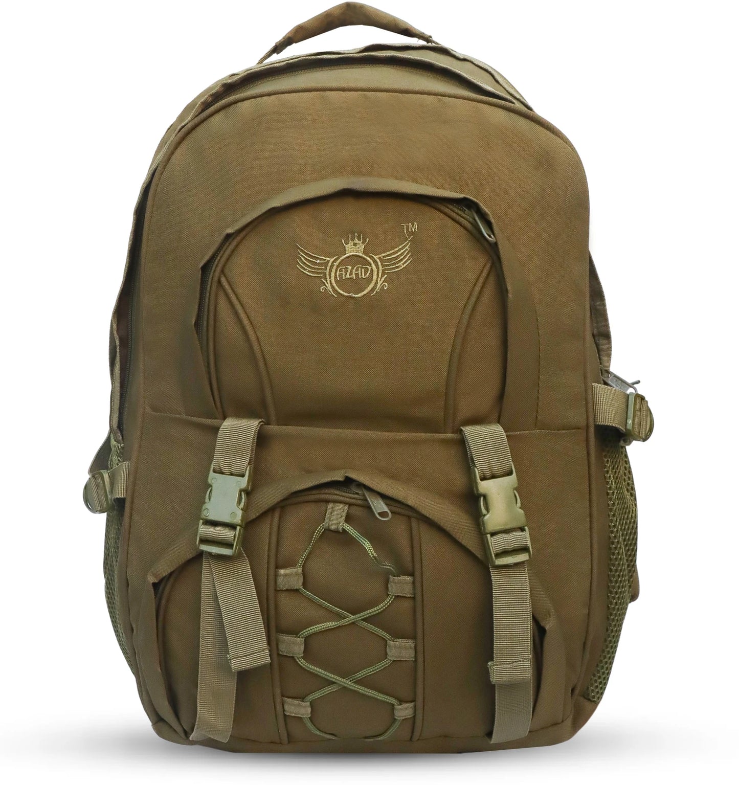 AZAD GEARS ARMY KANGAROO 70 LTR BACKPACK WITH EXTRA SPACE WITH 2 COMPARTMENTS AND 3 POCKETS FOR TREKKING AND TRAVELLING | MEN & WOMEN | ARMY GREEN| FREE SIZE
