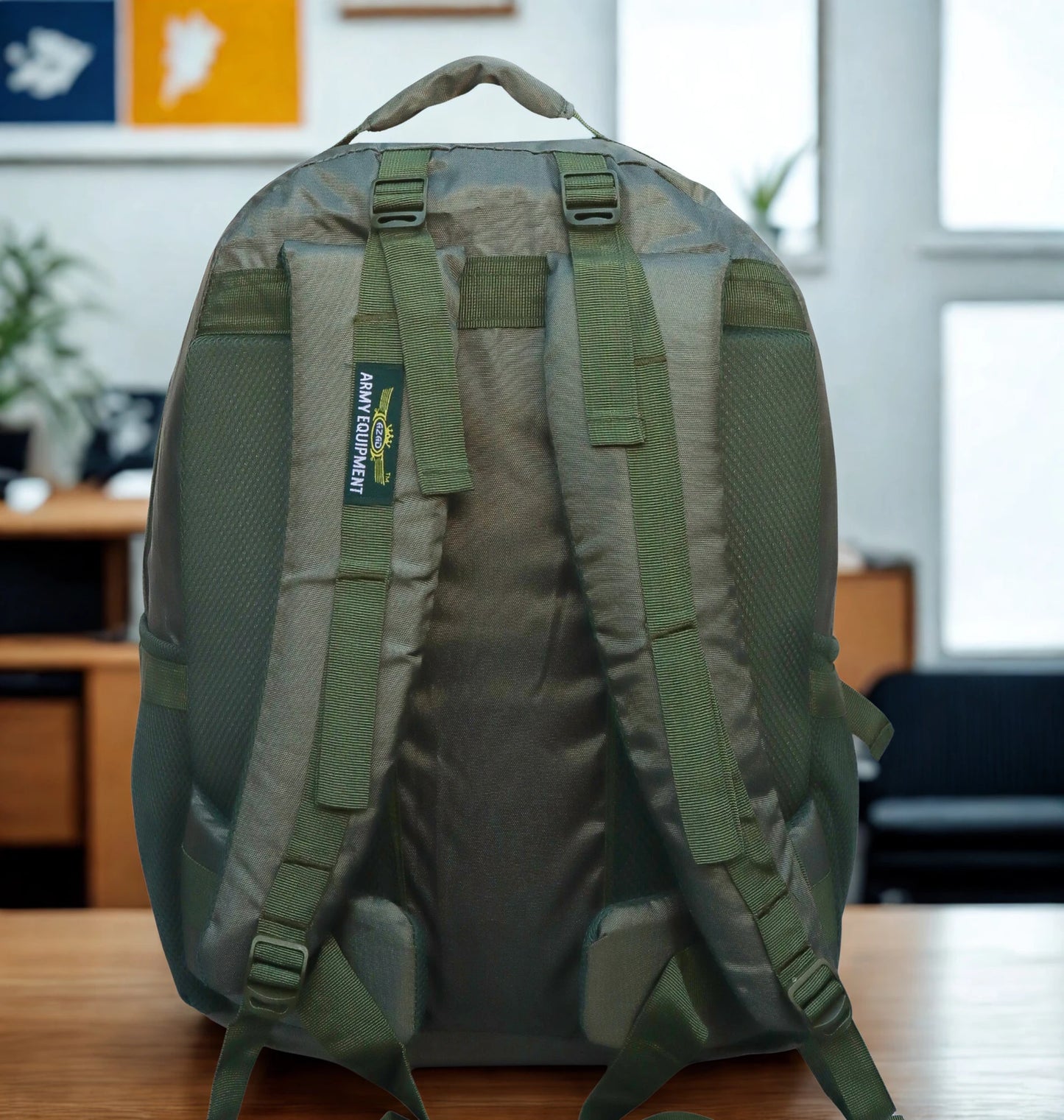 AZAD GEARS ARMY KANGAROO 70 LTR BACKPACK WITH EXTRA SPACE WITH 2 COMPARTMENTS AND 3 POCKETS FOR TREKKING AND TRAVELLING | MEN & WOMEN | ARMY GREEN| FREE SIZE