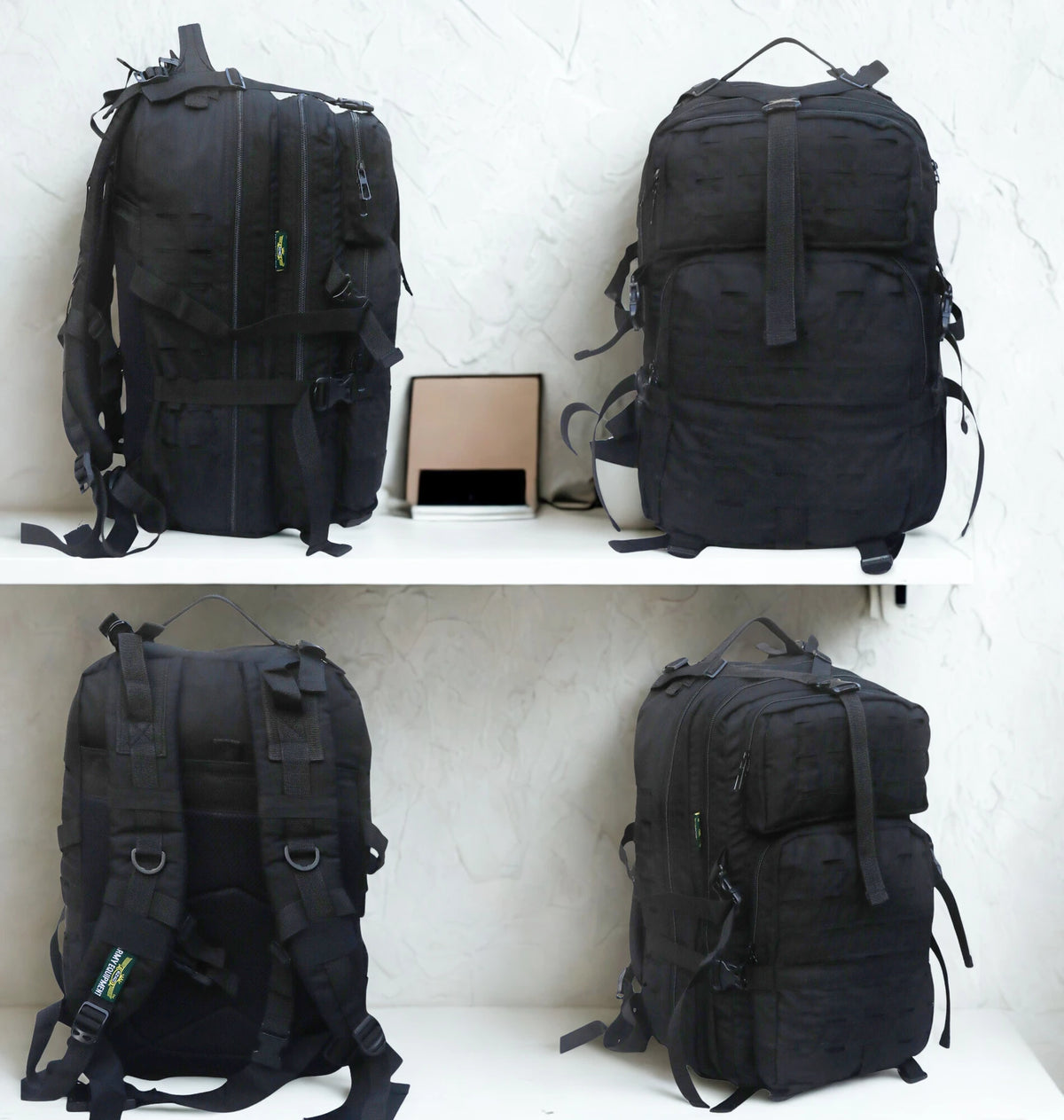 AZAD GEARS ARMY LASERCUT ADVENTURE 85 LTR BACKPACK WITH EXTRA SPACE WITH 3 COMPARTMENTS AND 2 POCKETS FOR TREKKING AND TRAVELLING | MEN & WOMEN | ARMY BLACK| FREE SIZE