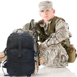 AZAD GEARS ARMY LASERCUT ADVENTURE 85 LTR BACKPACK WITH EXTRA SPACE WITH 3 COMPARTMENTS AND 2 POCKETS FOR TREKKING AND TRAVELLING | MEN & WOMEN | ARMY BLACK| FREE SIZE