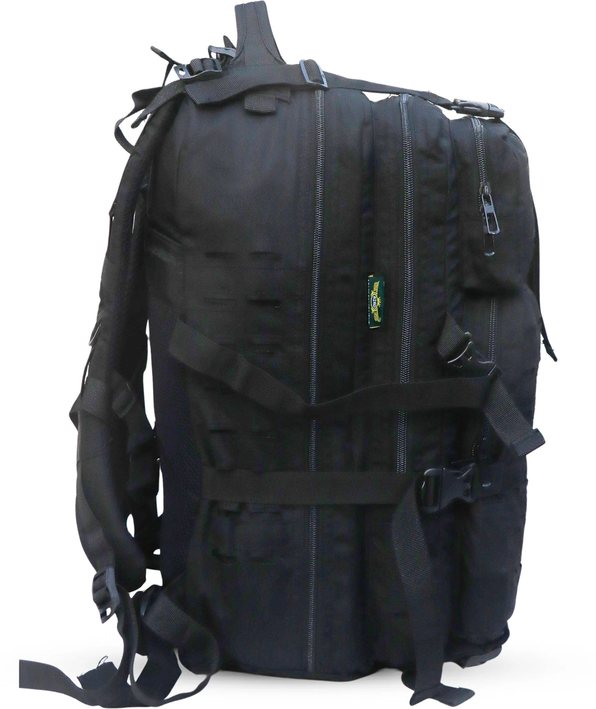 AZAD GEARS ARMY LASERCUT ADVENTURE 85 LTR BACKPACK WITH EXTRA SPACE WITH 3 COMPARTMENTS AND 2 POCKETS FOR TREKKING AND TRAVELLING | MEN & WOMEN | ARMY BLACK| FREE SIZE