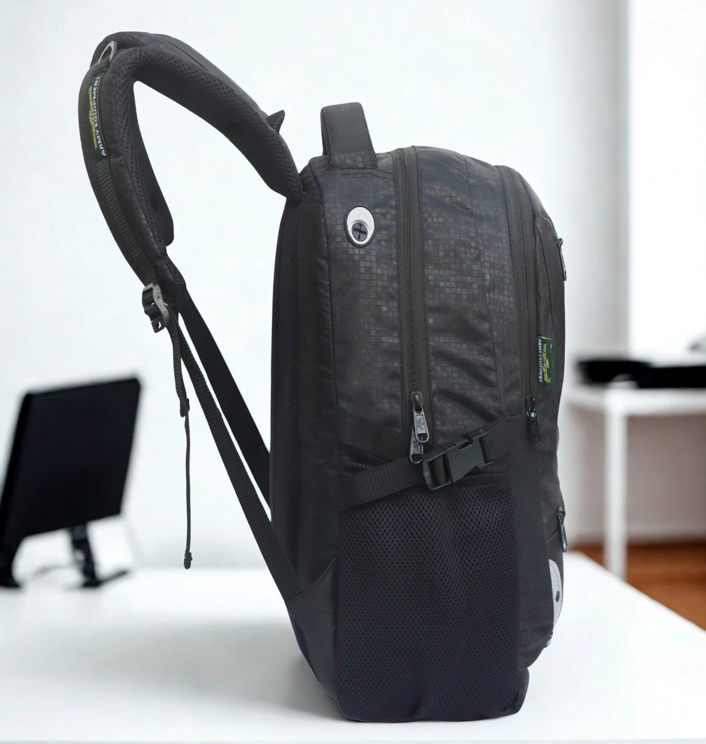 AZAD GEARS ARMY LEGENDER 45 LTR BACKPACK WITH EXTRA SPACE WITH 2 COMPARTMENT AND 4 POCKETS FOR TREKKING AND TRAVELLING | MEN & WOMEN | ARMY BLACK| FREE SIZE