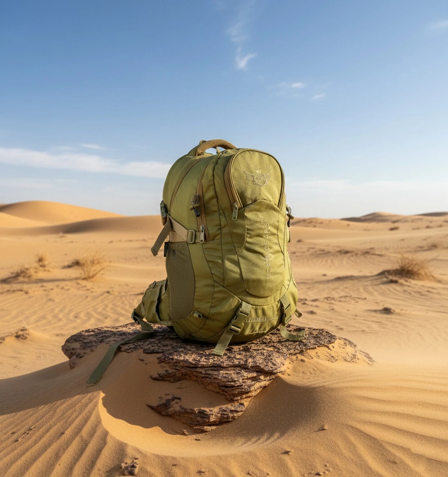 AZAD GEARS ARMY LEGENDER 55 LTR BACKPACK WITH EXTRA SPACE WITH 2 COMPARTMENT AND 4 POCKETS FOR TREKKING AND TRAVELLING | MEN & WOMEN | ARMY LITE GREEN| FREE SIZE