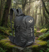AZAD GEARS ARMY LEGENDER 55 LTR BACKPACK WITH EXTRA SPACE WITH 2 COMPARTMENT AND 4 POCKETS FOR TREKKING AND TRAVELLING | MEN & WOMEN | ARMY BLACK| FREE SIZE