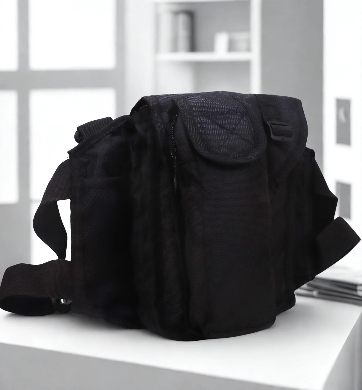 AZAD GEARS ARMY MAGAZINE POUCH 5 LTR WITH 5 MAGAZINE COMPARTMENTS FOR TREKKING AND TRAVELLING | MEN & WOMEN | ARMY BLACK| FREE SIZE