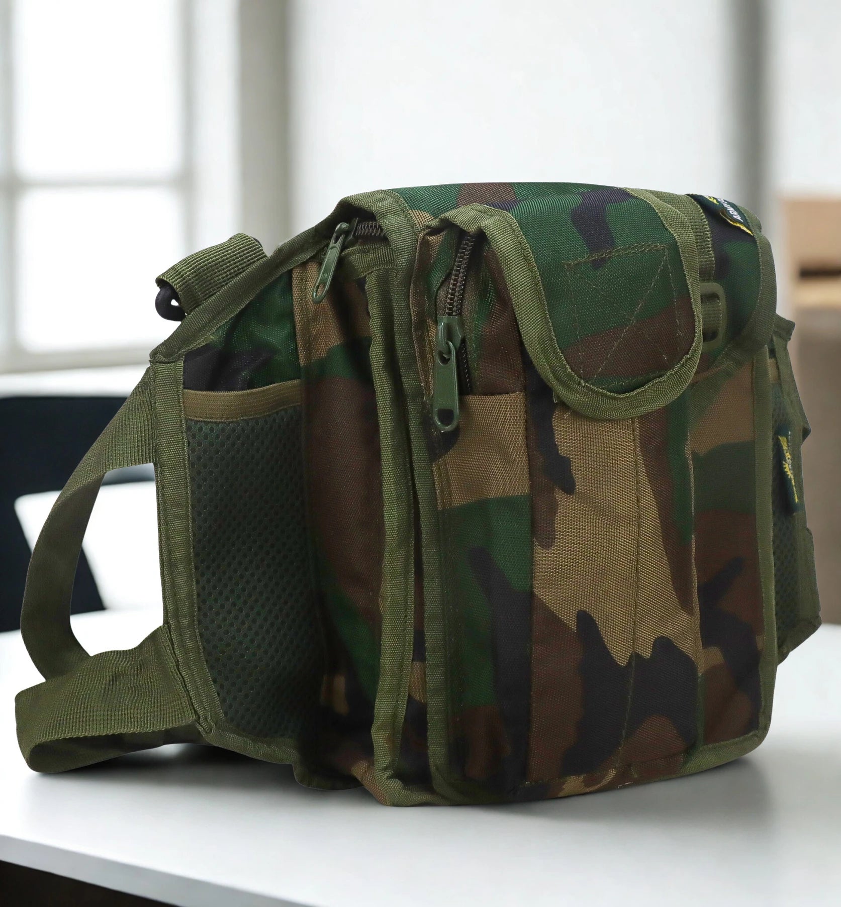 AZAD GEARS ARMY MAGAZINE POUCH 5 LTR WITH 5 MAGAZINE COMPARTMENTS FOR TREKKING AND TRAVELLING | MEN & WOMEN | ARMY GREEN CAMOUFLAGE| FREE SIZE