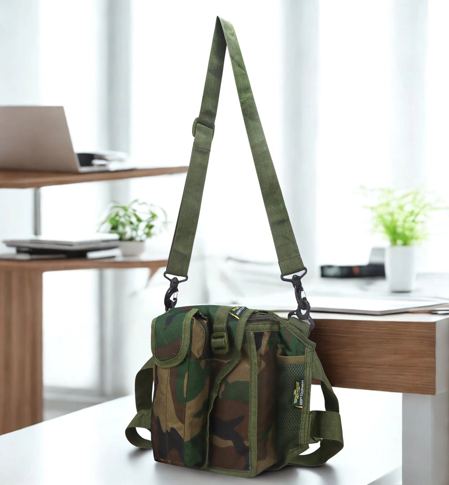 AZAD GEARS ARMY MAGAZINE POUCH 5 LTR WITH 5 MAGAZINE COMPARTMENTS FOR TREKKING AND TRAVELLING | MEN & WOMEN | ARMY BLACK| FREE SIZE