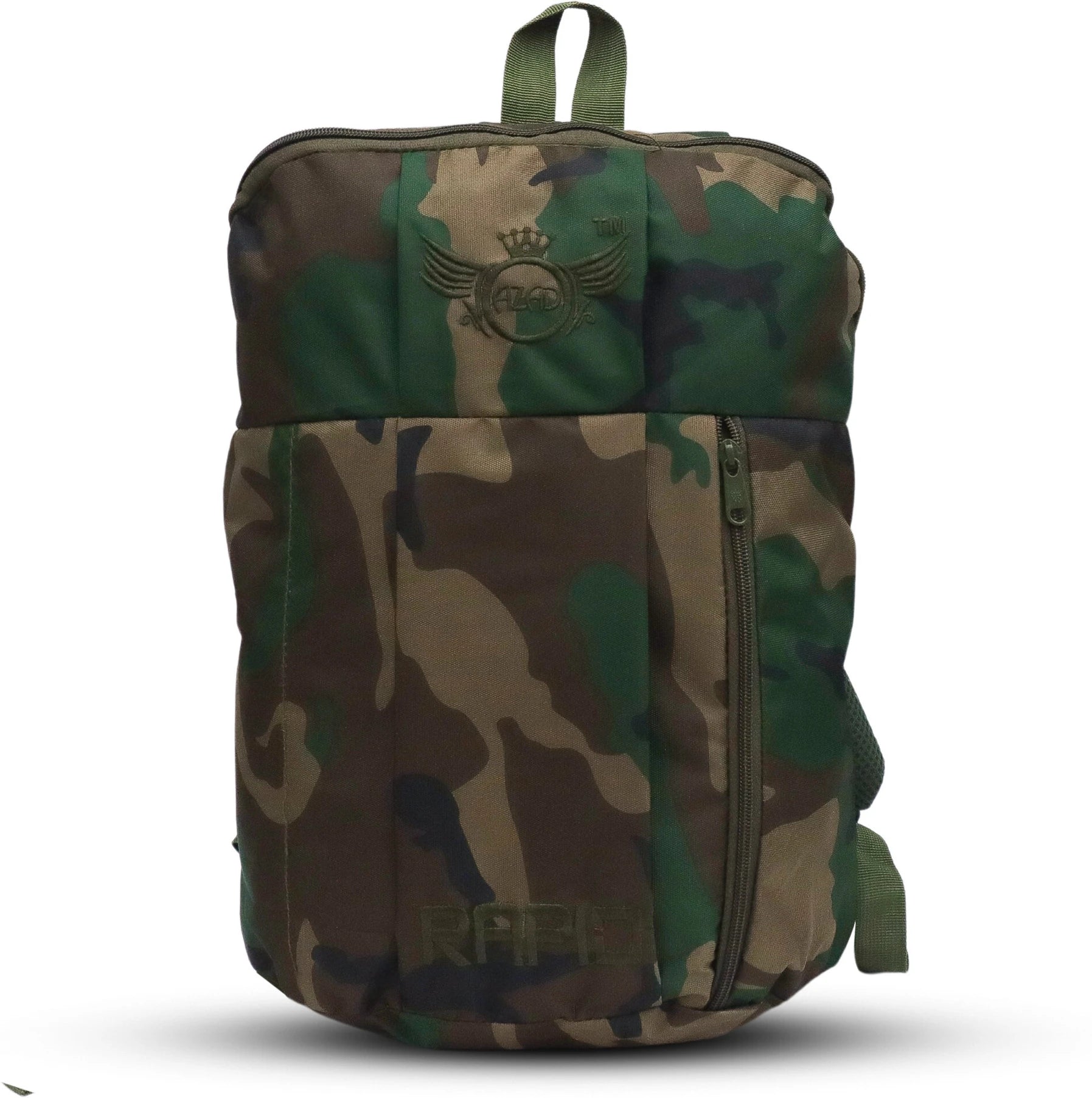 AZAD GEARS ARMY RAPID 35 LTR BACKPACK WITH EXTRA SPACE WITH 1 COMPARTMENT AND 1 POCKETS FOR TREKKING AND TRAVELLING | MEN & WOMEN | ARMY WOODLAND CAMOUFLAGE |FREE SIZE