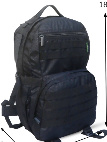 AZAD GEARS ARMY RIDER 35 LTR BACKPACK WITH EXTRA SPACE WITH 1 COMPARTMENT AND 5 POCKETS FOR TREKKING AND TRAVELLING | MEN & WOMEN | ARMY BLACK | FREE SIZE