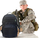 AZAD GEARS ARMY RIDER 35 LTR BACKPACK WITH EXTRA SPACE WITH 1 COMPARTMENT AND 5 POCKETS FOR TREKKING AND TRAVELLING | MEN & WOMEN | ARMY BLACK | FREE SIZE