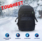 AZAD GEARS ARMY RIDER 35 LTR BACKPACK WITH EXTRA SPACE WITH 1 COMPARTMENT AND 5 POCKETS FOR TREKKING AND TRAVELLING | MEN & WOMEN | ARMY BLACK | FREE SIZE