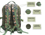 AZAD GEARS ARMY RIDER 35 LTR BACKPACK WITH EXTRA SPACE WITH 1 COMPARTMENT AND 5 POCKETS FOR TREKKING AND TRAVELLING | MEN & WOMEN | ARMY COBRA | FREE SIZE