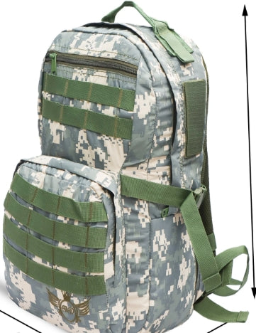 AZAD GEARS ARMY RIDER 35 LTR BACKPACK WITH EXTRA SPACE WITH 1 COMPARTMENT AND 5 POCKETS FOR TREKKING AND TRAVELLING | MEN & WOMEN | ARMY COBRA LITE | FREE SIZE
