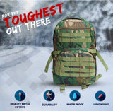 AZAD GEARS ARMY RIDER 35 LTR BACKPACK WITH EXTRA SPACE WITH 1 COMPARTMENT AND 5 POCKETS FOR TREKKING AND TRAVELLING | MEN & WOMEN | ARMY PRINTED | FREE SIZE