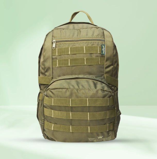 AZAD GEARS ARMY RIDER 35 LTR BACKPACK WITH EXTRA SPACE WITH 1 COMPARTMENT AND 5 POCKETS FOR TREKKING AND TRAVELLING | MEN & WOMEN | ARMY COBRA | FREE SIZE