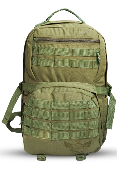 AZAD GEARS ARMY RIDER 35 LTR BACKPACK WITH EXTRA SPACE WITH 1 COMPARTMENT AND 5 POCKETS FOR TREKKING AND TRAVELLING | MEN & WOMEN | ARMY LITE GREEN | FREE SIZE