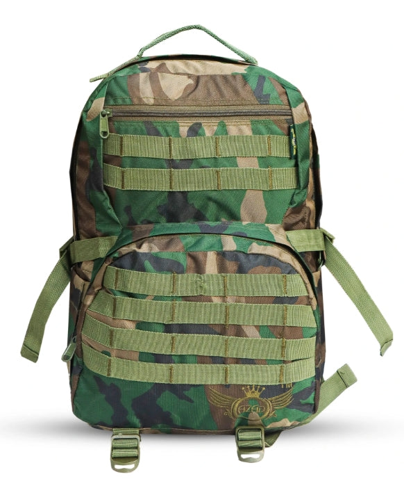 AZAD GEARS ARMY RIDER 35 LTR BACKPACK WITH EXTRA SPACE WITH 1 COMPARTMENT AND 5 POCKETS FOR TREKKING AND TRAVELLING | MEN & WOMEN | ARMY BLACK | FREE SIZE