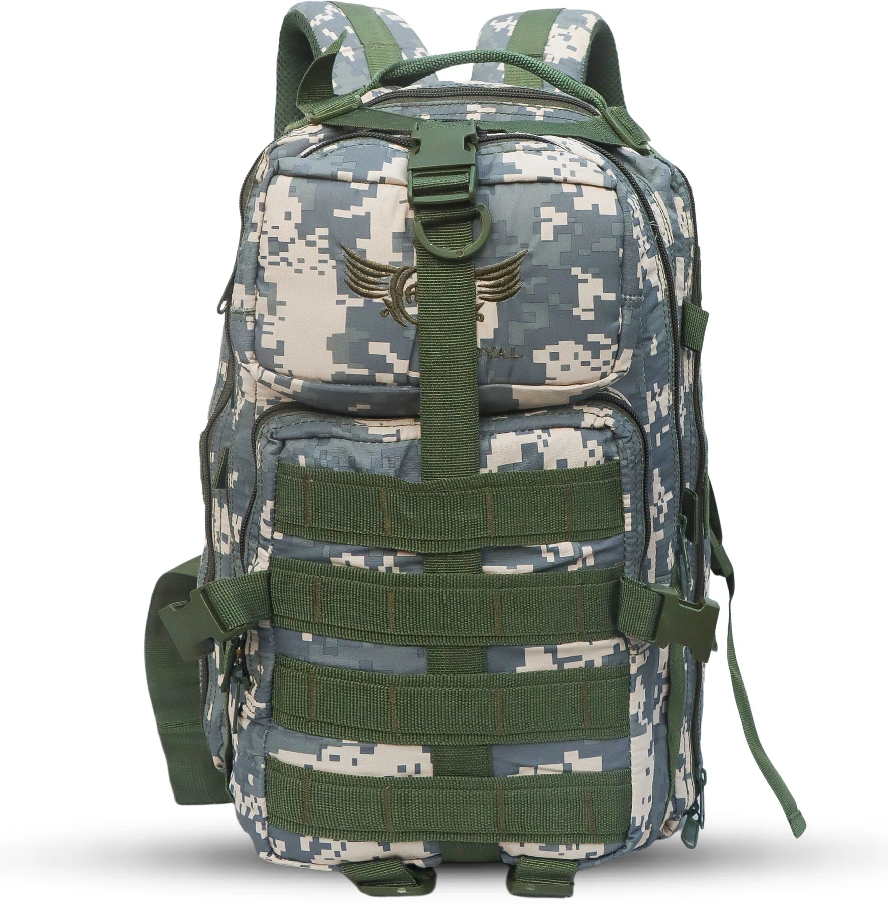AZAD GEARS ARMY ROYAL 52 LTR BACKPACK WITH EXTRA SPACE WITH 3 COMPARTMENTS AND 5 POCKETS FOR TREKKING AND TRAVELLING | MEN & WOMEN | ARMY LITE GREEN| FREE SIZE