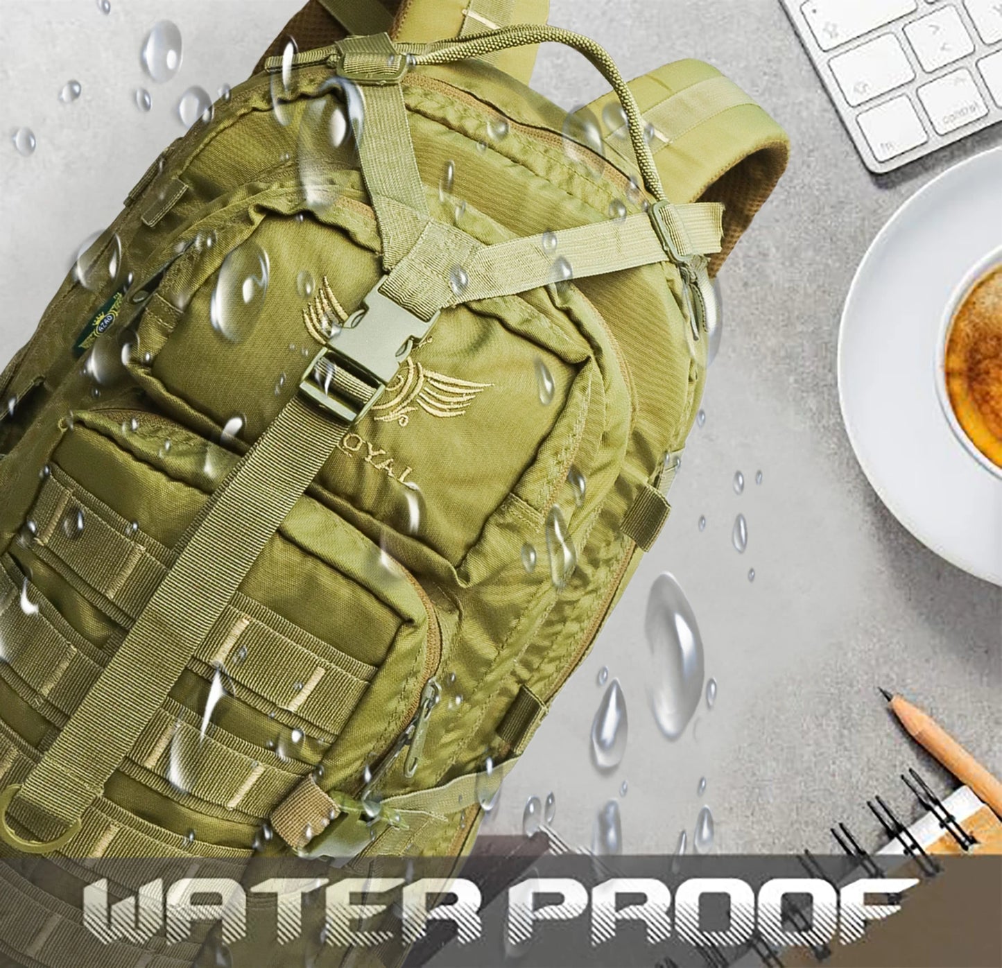 AZAD GEARS ARMY ROYAL 52 LTR BACKPACK WITH EXTRA SPACE WITH 3 COMPARTMENTS AND 5 POCKETS FOR TREKKING AND TRAVELLING | MEN & WOMEN | ARMY LITE GREEN| FREE SIZE