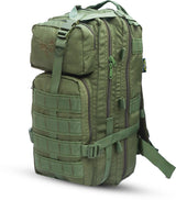 AZAD GEARS ARMY ROYAL 52 LTR BACKPACK WITH EXTRA SPACE WITH 3 COMPARTMENTS AND 5 POCKETS FOR TREKKING AND TRAVELLING | MEN & WOMEN | ARMY LITE GREEN| FREE SIZE