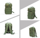 AZAD GEARS ARMY ROYAL 52 LTR BACKPACK WITH EXTRA SPACE WITH 3 COMPARTMENTS AND 5 POCKETS FOR TREKKING AND TRAVELLING | MEN & WOMEN | ARMY GREEN| FREE SIZE