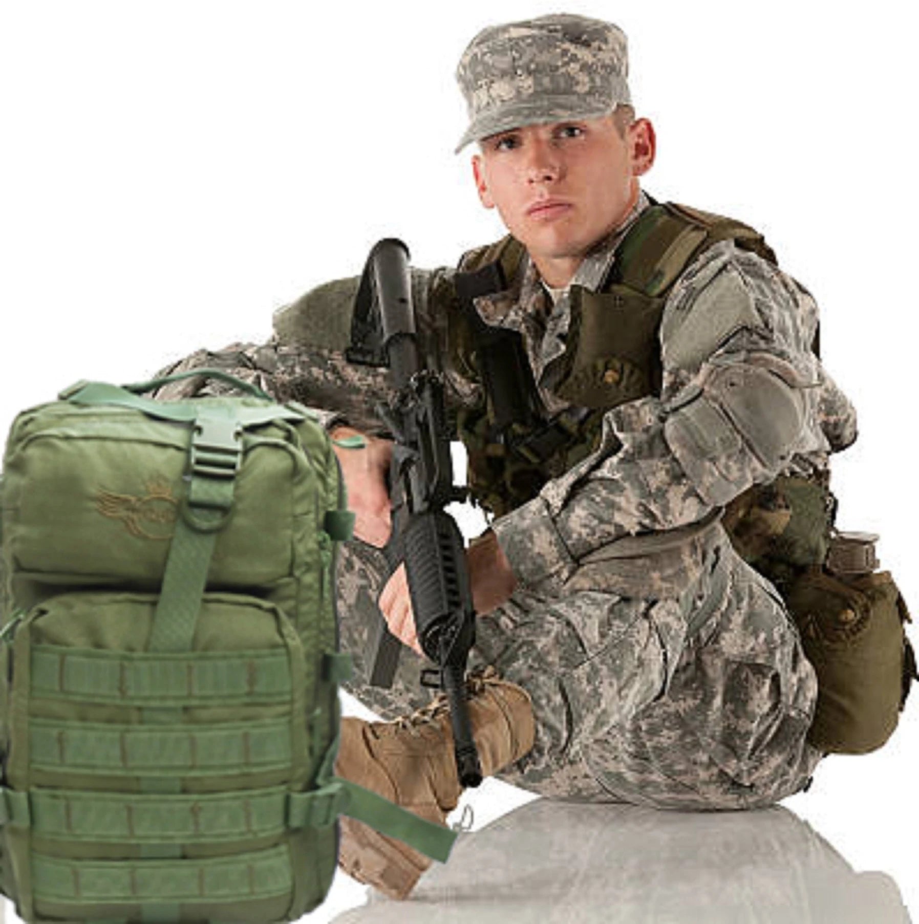AZAD GEARS ARMY ROYAL 52 LTR BACKPACK WITH EXTRA SPACE WITH 3 COMPARTMENTS AND 5 POCKETS FOR TREKKING AND TRAVELLING | MEN & WOMEN | ARMY GREEN| FREE SIZE