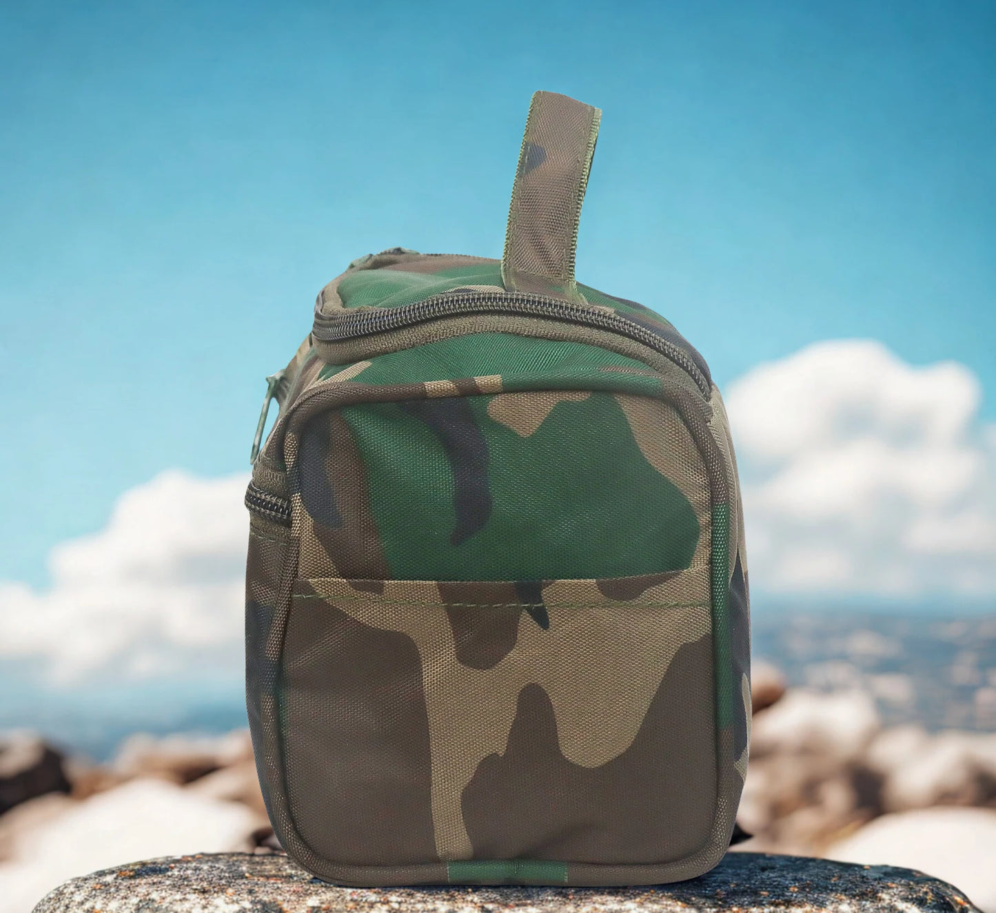 AZAD GEARS ARMY SHAVING BAG BOX WITH 1 COMPARTMENT AND 2 POCKETS FOR TREKKING AND TRAVELLING | ARMY TRAVEL SHAVING KIT & BAGS | MEN & WOMEN |ARMY GREEN CAMOUFLAGE| FREE SIZE