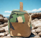 AZAD GEARS ARMY SHAVING BAG BOX WITH 1 COMPARTMENT AND 2 POCKETS FOR TREKKING AND TRAVELLING | ARMY TRAVEL SHAVING KIT & BAGS | MEN & WOMEN |ARMY POLYESTER CAMOUFLAGE| FREE SIZE