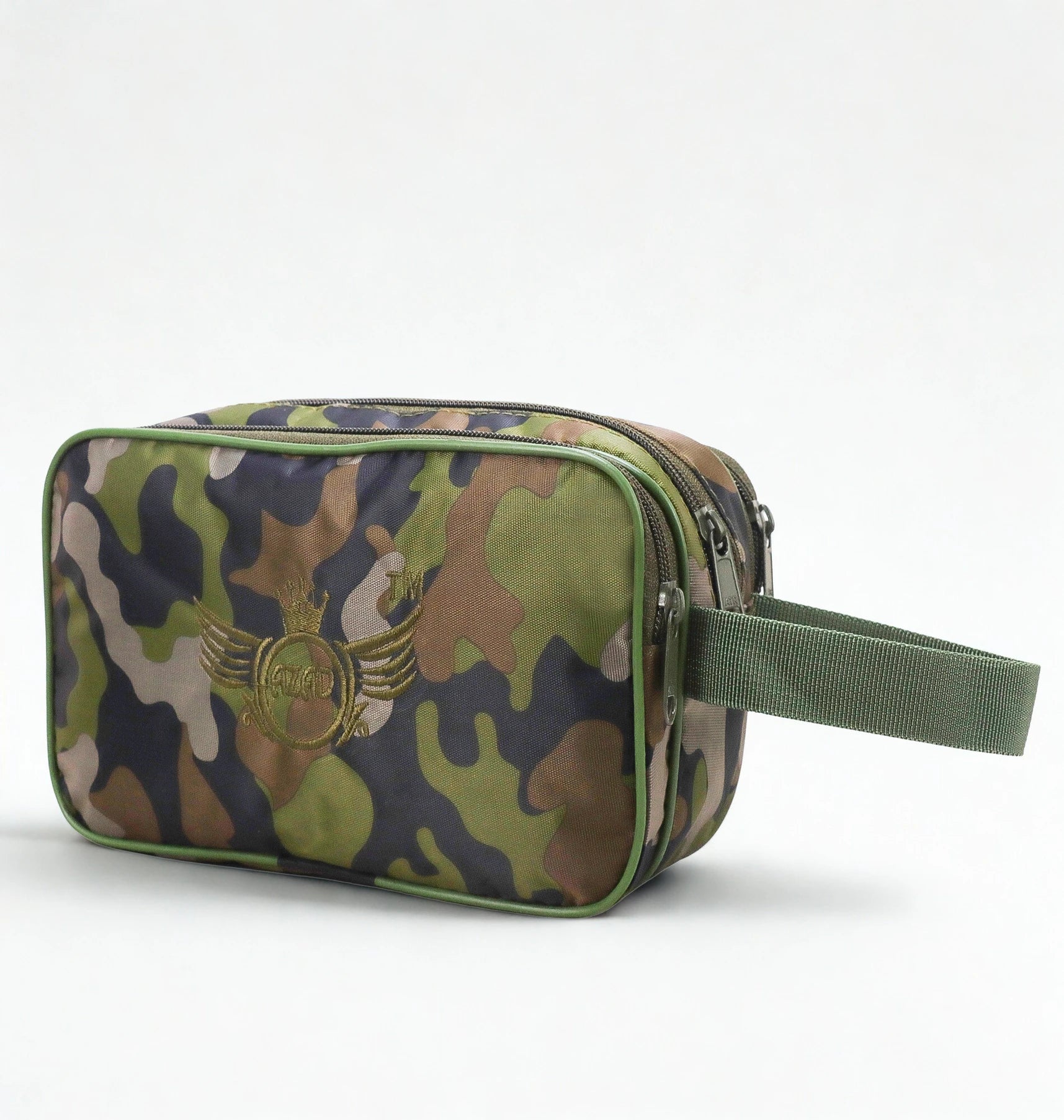 AZAD GEARS ARMY JOSH SHAVING KIT WITH 3 COMPARTMENTS AND 1 POCKET FOR TREKKING AND TRAVELLING | ARMY TRAVEL SHAVING KIT & BAGS | MEN & WOMEN |ARMY WOODLAND CAMOUFLAGE| FREE SIZE