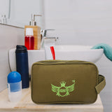 AZAD GEARS ARMY JOSH SHAVING KIT WITH 3 COMPARTMENTS AND 1 POCKET FOR TREKKING AND TRAVELLING | ARMY TRAVEL SHAVING KIT & BAGS | MEN & WOMEN |ARMY LITE GREEN| FREE SIZE