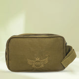 AZAD GEARS ARMY JOSH SHAVING KIT WITH 3 COMPARTMENTS AND 1 POCKET FOR TREKKING AND TRAVELLING | ARMY TRAVEL SHAVING KIT & BAGS | MEN & WOMEN |ARMY LITE GREEN| FREE SIZE