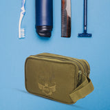 AZAD GEARS ARMY JOSH SHAVING KIT WITH 3 COMPARTMENTS AND 1 POCKET FOR TREKKING AND TRAVELLING | ARMY TRAVEL SHAVING KIT & BAGS | MEN & WOMEN |ARMY LITE GREEN| FREE SIZE