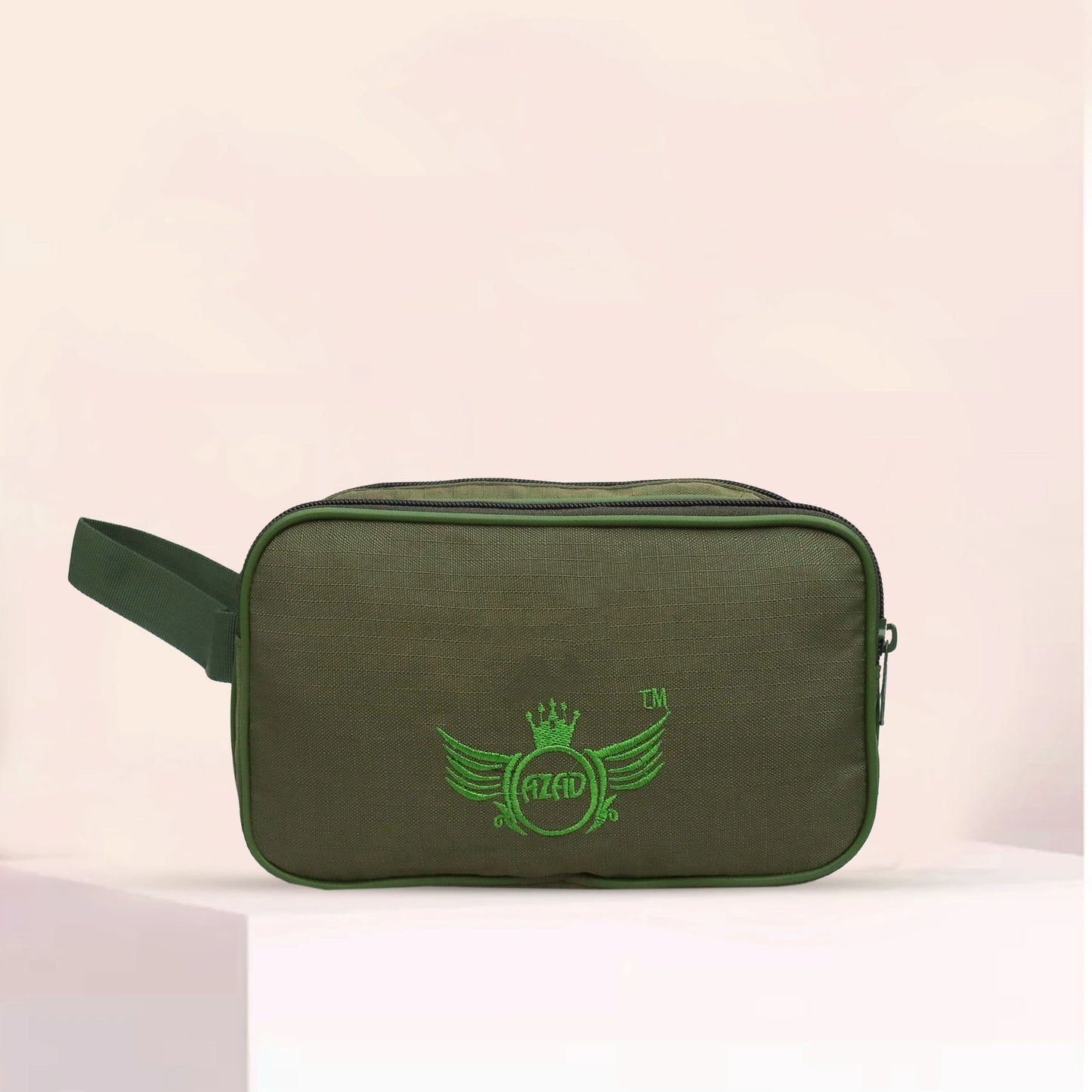 AZAD GEARS ARMY JOSH SHAVING KIT WITH 3 COMPARTMENTS AND 1 POCKET FOR TREKKING AND TRAVELLING | ARMY TRAVEL SHAVING KIT & BAGS | MEN & WOMEN |ARMY GREEN| FREE SIZE
