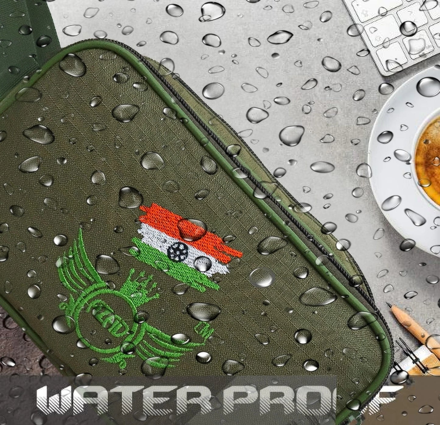 AZAD GEARS ARMY JOSH SHAVING KIT WITH 3 COMPARTMENTS AND 1 POCKET FOR TREKKING AND TRAVELLING | ARMY TRAVEL SHAVING KIT & BAGS | MEN & WOMEN |ARMY GREEN| FREE SIZE