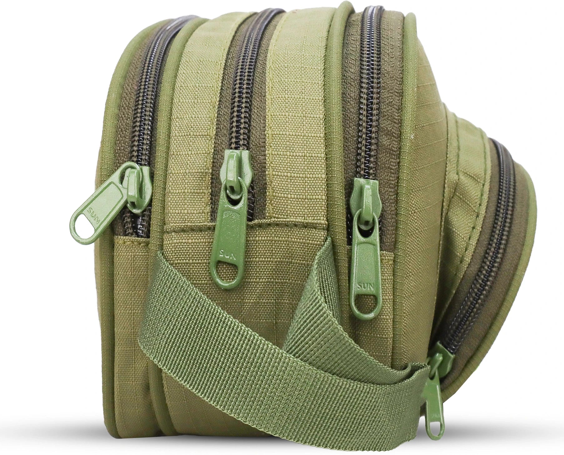 AZAD GEARS ARMY ULTIMATE SHAVING KIT WITH 3 COMPARTMENTS AND 1 POCKET FOR TREKKING AND TRAVELLING | ARMY TRAVEL SHAVING KIT & BAGS | MEN & WOMEN |ARMY GREEN| FREE SIZE