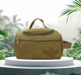 AZAD GEARS ARMY SHAVING BAG BOX WITH 1 COMPARTMENT AND 2 POCKETS FOR TREKKING AND TRAVELLING | ARMY TRAVEL SHAVING KIT & BAGS | MEN & WOMEN |ARMY GREEN| FREE SIZE