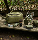 AZAD GEARS ARMY SHAVING BAG BOX WITH 1 COMPARTMENT AND 2 POCKETS FOR TREKKING AND TRAVELLING | ARMY TRAVEL SHAVING KIT & BAGS | MEN & WOMEN |ARMY GREEN| FREE SIZE