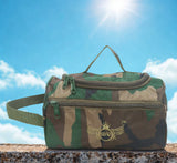 AZAD GEARS ARMY SHAVING BAG BOX WITH 1 COMPARTMENT AND 2 POCKETS FOR TREKKING AND TRAVELLING | ARMY TRAVEL SHAVING KIT & BAGS | MEN & WOMEN |ARMY LITE GREEN| FREE SIZE
