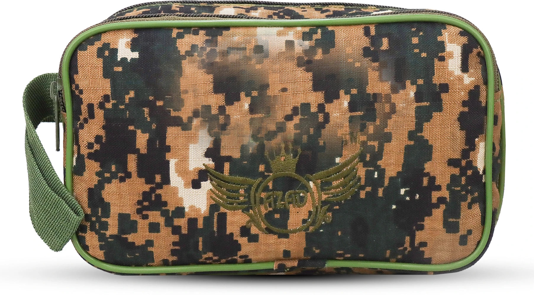 AZAD GEARS ARMY JOSH SHAVING KIT WITH 3 COMPARTMENTS AND 1 POCKET FOR TREKKING AND TRAVELLING | ARMY TRAVEL SHAVING KIT & BAGS | MEN & WOMEN |ARMY LITE GREEN| FREE SIZE
