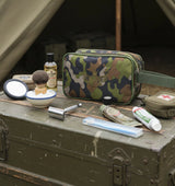 AZAD GEARS ARMY JOSH SHAVING KIT WITH 3 COMPARTMENTS AND 1 POCKET FOR TREKKING AND TRAVELLING | ARMY TRAVEL SHAVING KIT & BAGS | MEN & WOMEN |ARMY WOODLAND CAMOUFLAGE| FREE SIZE