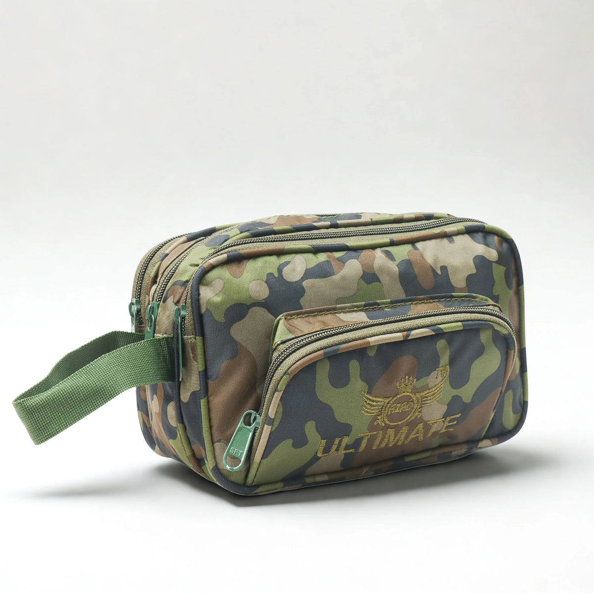 AZAD GEARS ARMY ULTIMATE SHAVING KIT WITH 3 COMPARTMENTS AND 1 POCKET FOR TREKKING AND TRAVELLING | ARMY TRAVEL SHAVING KIT & BAGS | MEN & WOMEN |ARMY WOODLAND CAMOUFLAGE| FREE SIZE