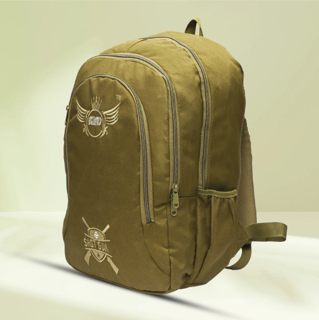 AZAD GEARS ARMY SHOT GUN 40 LTR BACKPACK WITH EXTRA SPACE WITH 2 COMPARTMENTS AND 5 POCKETS FOR TREKKING AND TRAVELLING |MEN & WOMEN | ARMY LITE GREEN | FREE SIZE
