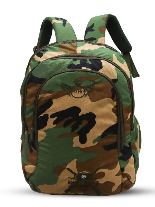 AZAD GEARS ARMY SHOT GUN 40 LTR BACKPACK WITH EXTRA SPACE WITH 2 COMPARTMENTS AND 5 POCKETS FOR TREKKING AND TRAVELLING |MEN & WOMEN | ARMY UNO | FREE SIZE