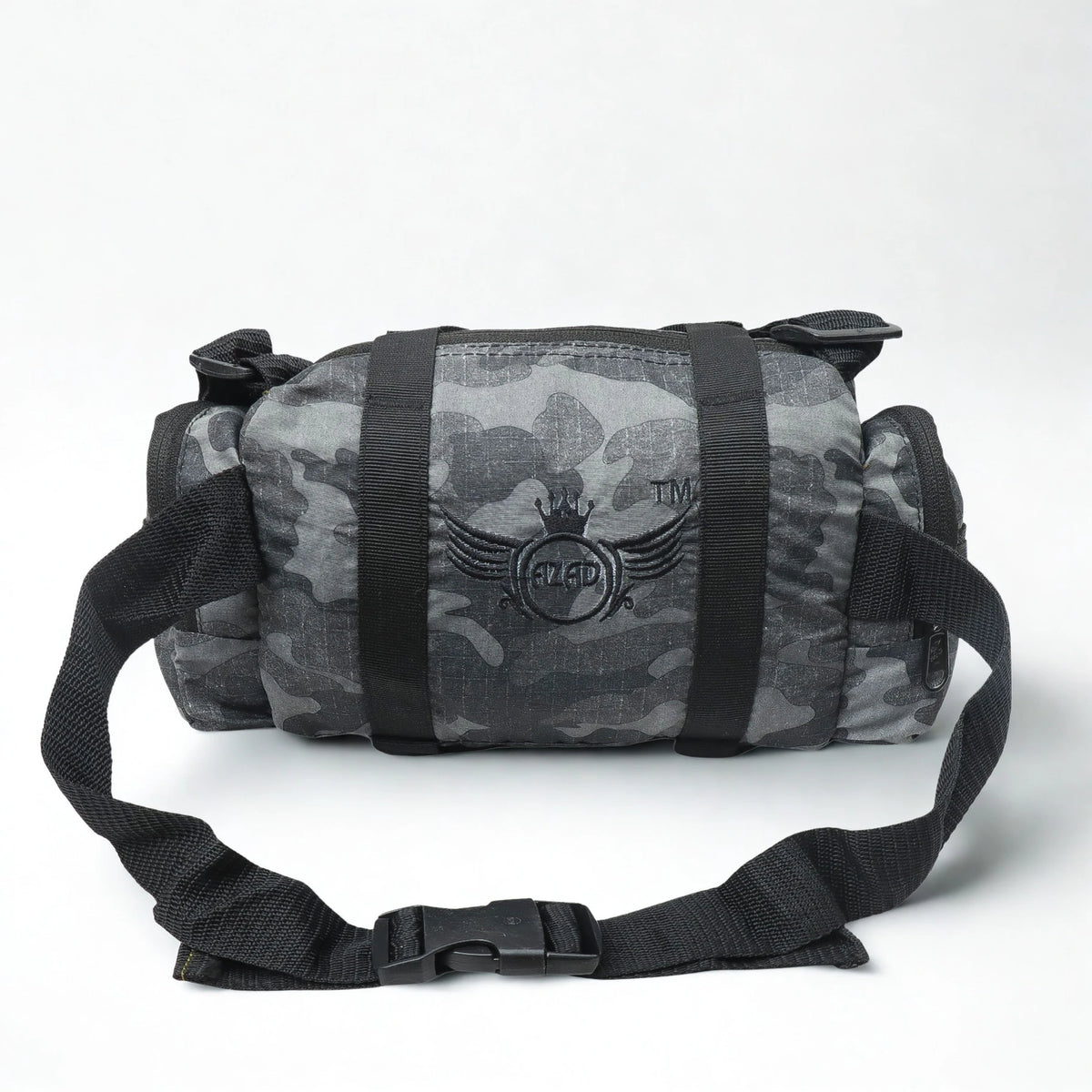 AZAD GEARS ARMY WAIST BAGS FOR CASUAL WITH EXTRA SPACE WITH 1 COMPARTMENT AND 3 POCKETS FOR TREKKING AND TRAVELLING | ARMY WAIST BAGS WITH SHOULDER STRAP | MEN & WOMEN | ARMY CAMOUFALGE | FREE SIZE