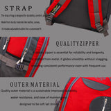 AZAD GEARS CIVIL LITE WEIGHT 40 LTR BACKPACK WITH EXTRA SPACE WITH 2 COMPARTMENTS AND 2 POCKETS FOR TREKKING AND TRAVELLING |MEN & WOMEN | SIDE CHAIN RED | FREE SIZE