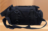 AZAD GEARS ARMY WAIST BAGS FOR CASUAL WITH EXTRA SPACE WITH 1 COMPARTMENT AND 3 POCKETS FOR TREKKING AND TRAVELLING | ARMY WAIST BAGS WITH SHOULDER STRAP | MEN & WOMEN | ARMY BLACK | FREE SIZE