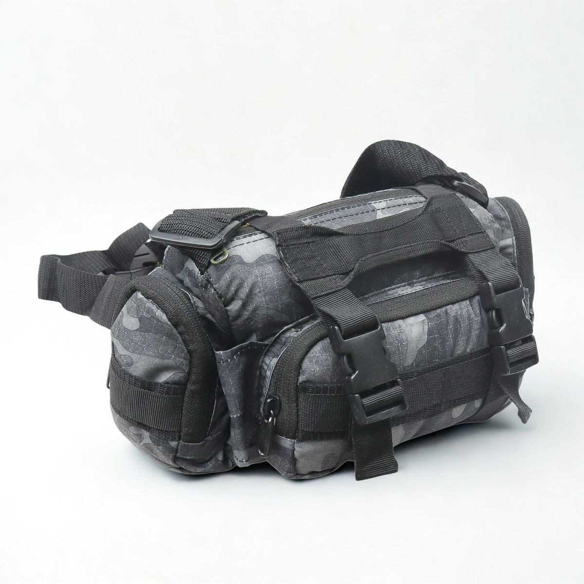 AZAD GEARS ARMY WAIST BAGS FOR CASUAL WITH EXTRA SPACE WITH 1 COMPARTMENT AND 3 POCKETS FOR TREKKING AND TRAVELLING | ARMY WAIST BAGS WITH SHOULDER STRAP | MEN & WOMEN | ARMY CAMOUFALGE | FREE SIZE
