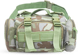 AZAD GEARS ARMY WAIST BAGS FOR CASUAL WITH EXTRA SPACE WITH 1 COMPARTMENT AND 3 POCKETS FOR TREKKING AND TRAVELLING | ARMY WAIST BAGS WITH SHOULDER STRAP | MEN & WOMEN | ARMY CAMOUFALGE | FREE SIZE